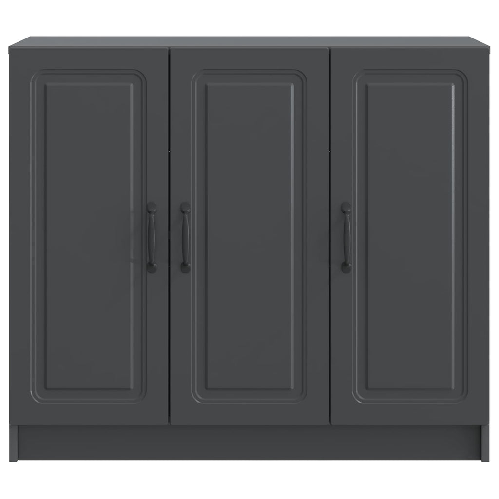 Sideboard Schwarz 89 x 34,5 x 77 cm Holzwerkstoff