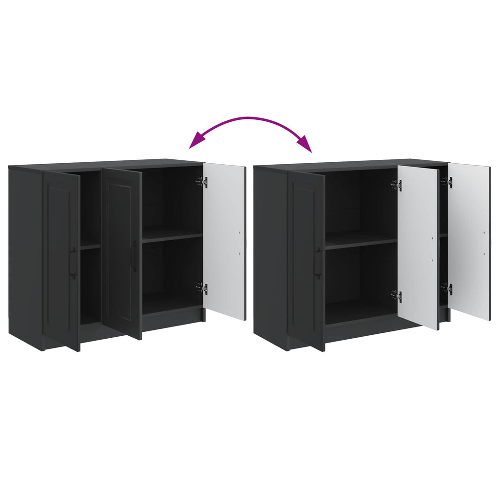 Sideboard Schwarz 89 x 34,5 x 77 cm Holzwerkstoff