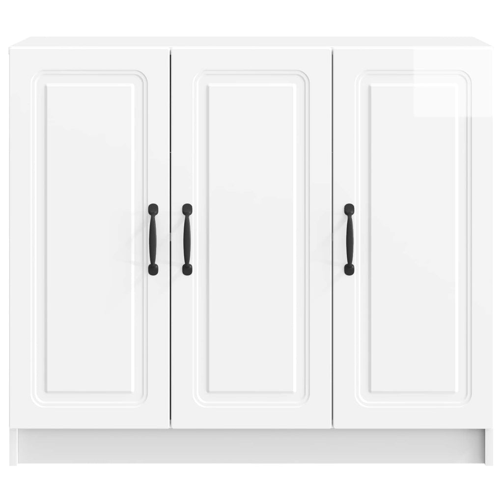 Sideboard Hochglanz Weiß 89 x 34,5 x 77 cm Holzwerkstoff