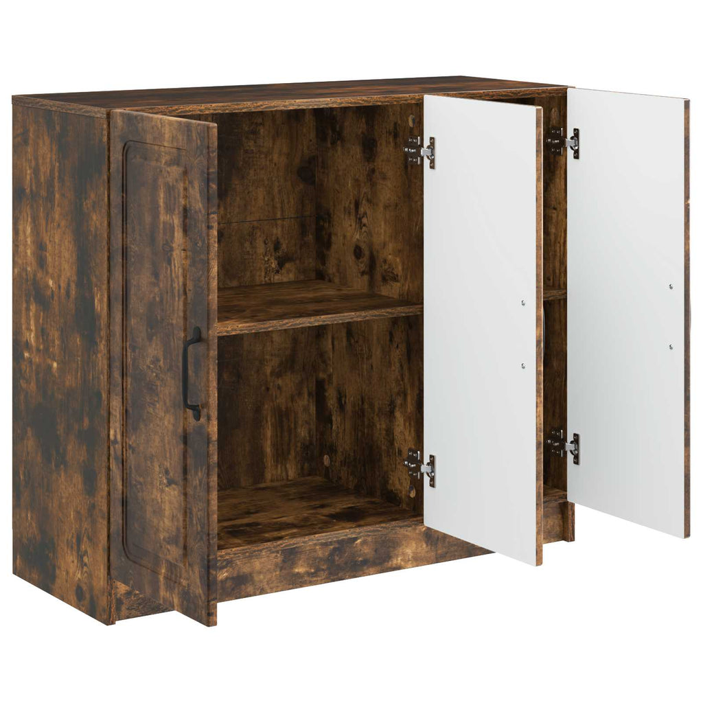 Sideboard Geräucherte Eiche 89 x 34,5 x 77 cm Holzwerkstoff