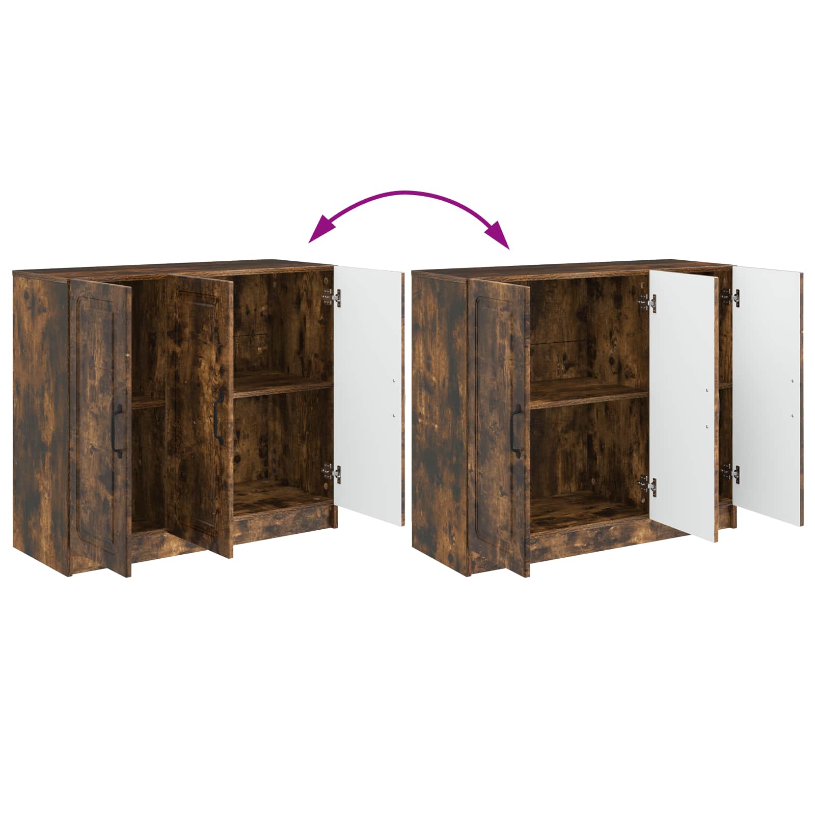 Sideboard Geräucherte Eiche 89 x 34,5 x 77 cm Holzwerkstoff
