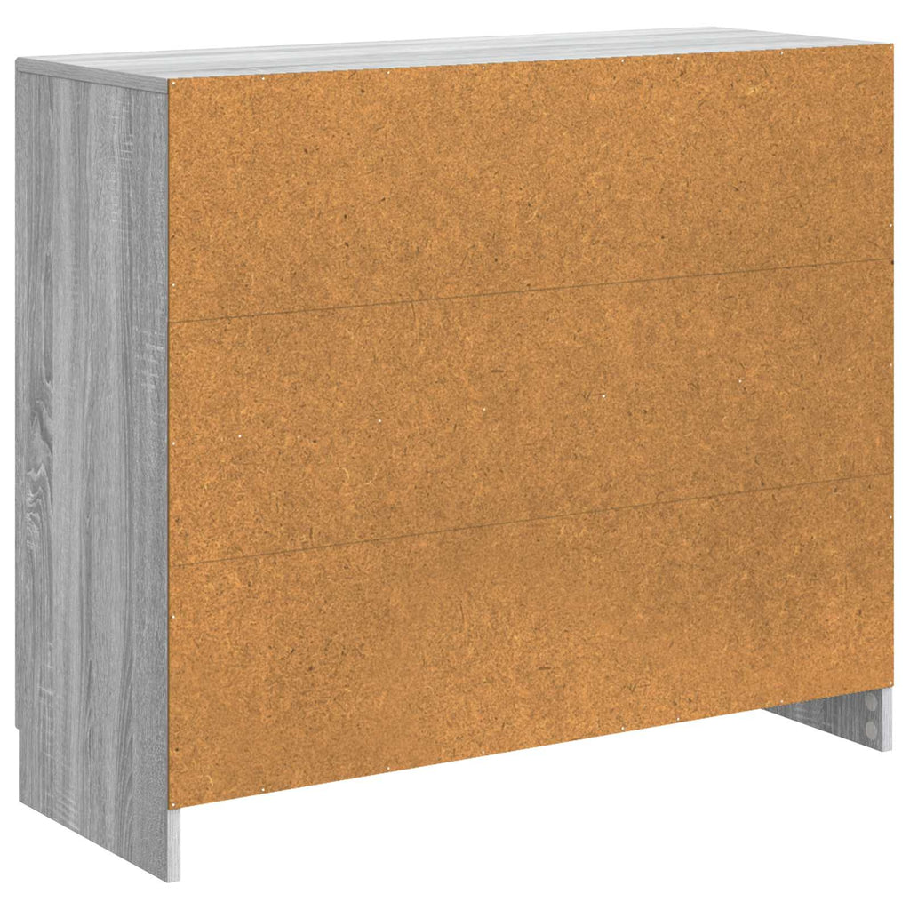 Sideboard Graues Sonoma 89 x 34,5 x 77 cm Holzwerkstoff