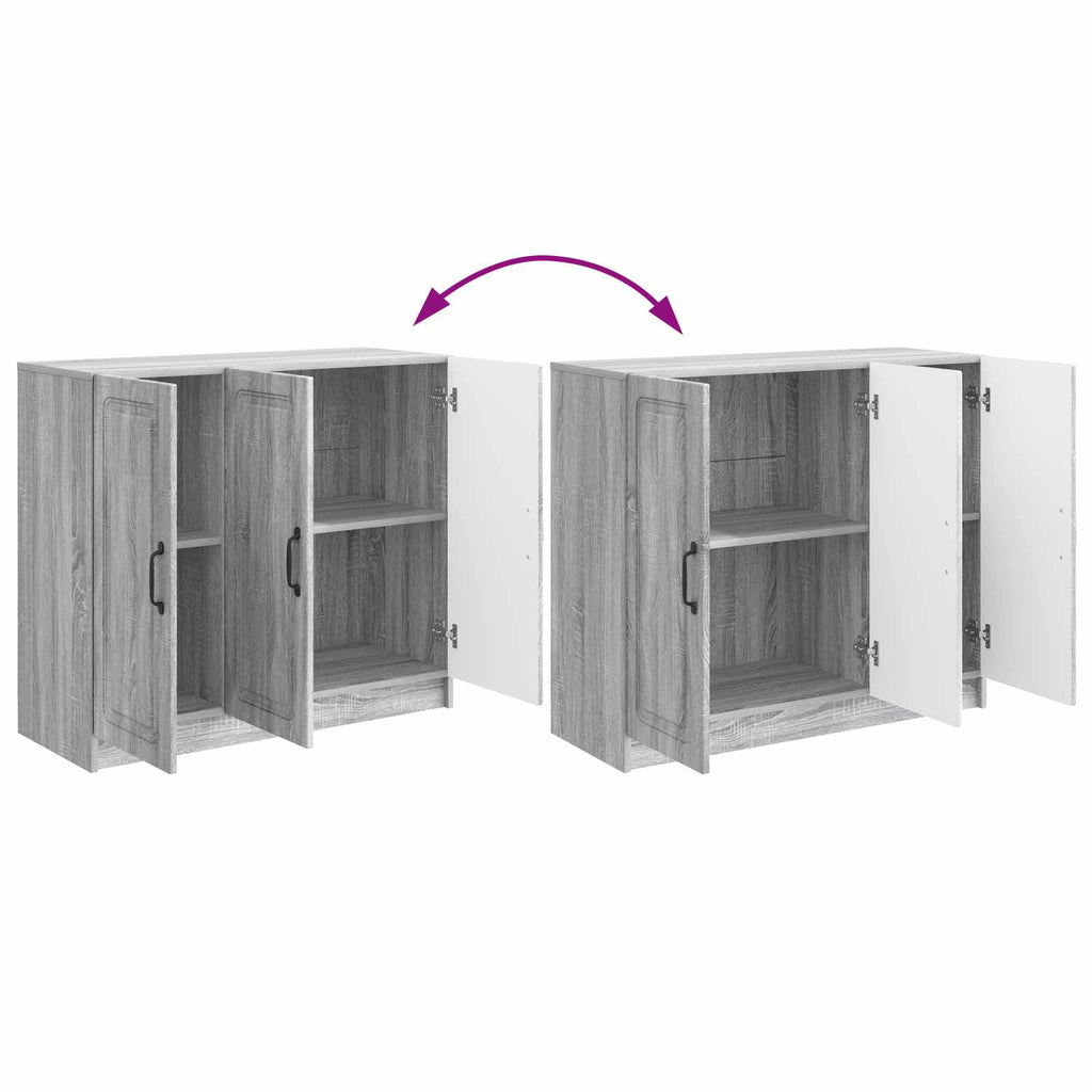 Sideboard Graues Sonoma 89 x 34,5 x 77 cm Holzwerkstoff