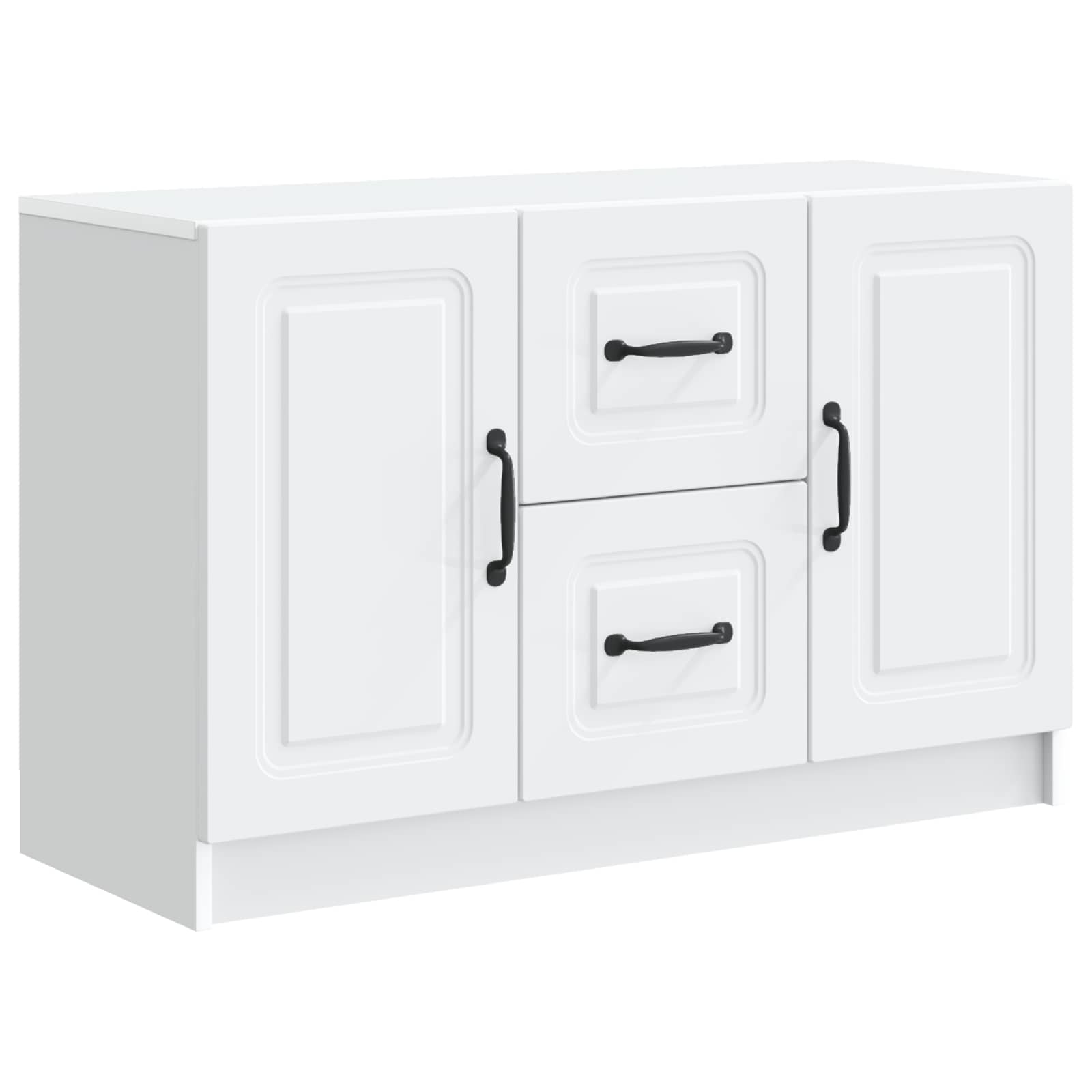 Sideboard mit Schubladen Weiß 89 x 34,5 x 57 cm Holzwerkstoff