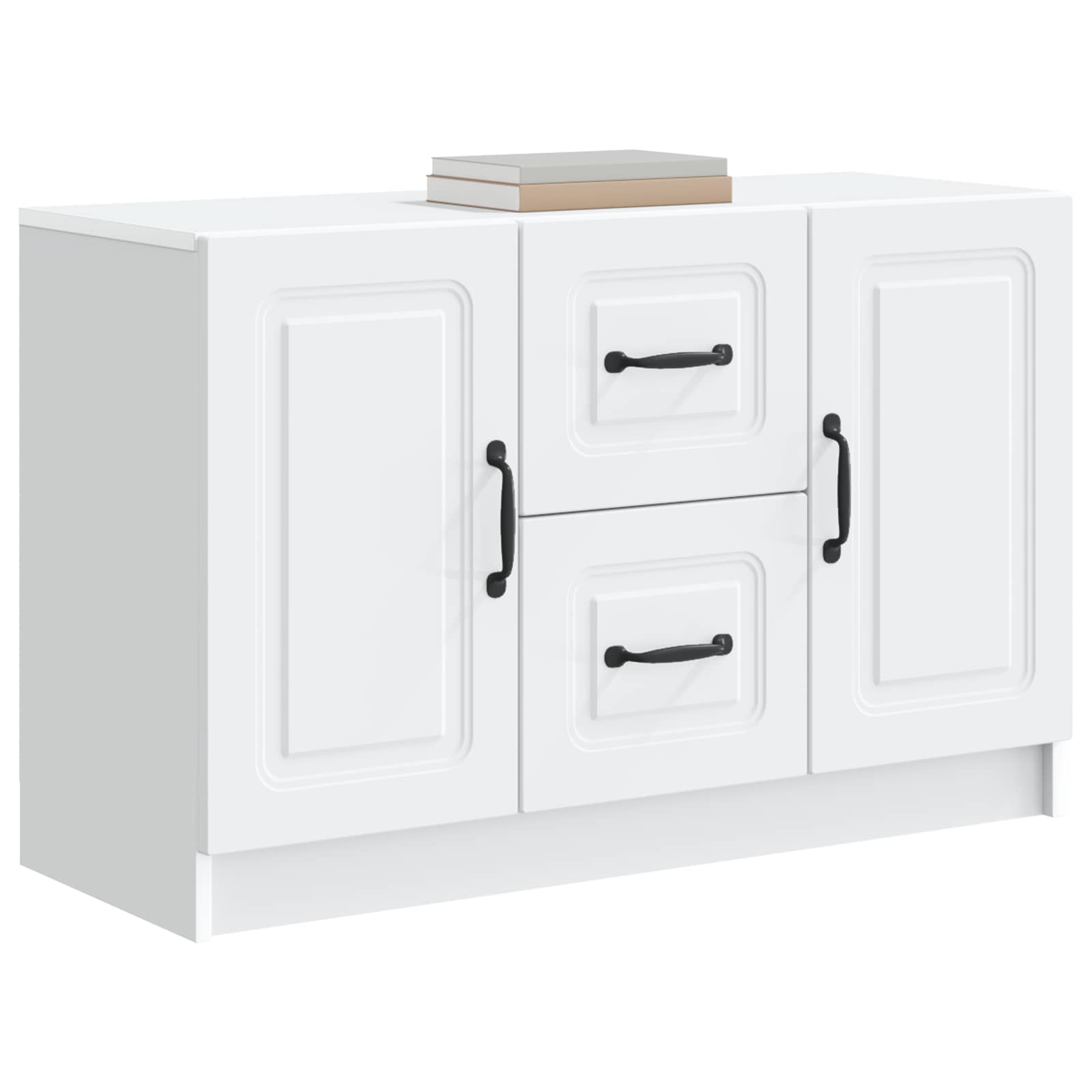 Sideboard mit Schubladen Weiß 89 x 34,5 x 57 cm Holzwerkstoff