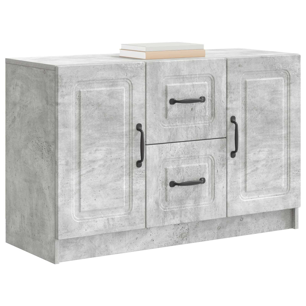 Sideboard Betongrau 89 x 34,5 x 57 cm Holzwerkstoff