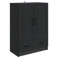 Sideboard Schwarz 66 x 34,5 x 92 cm Holzwerkstoff