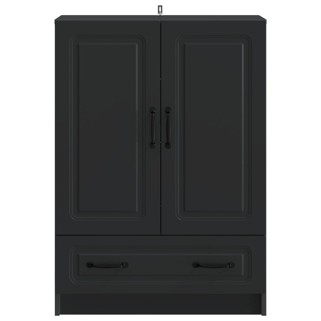 Sideboard Schwarz 66 x 34,5 x 92 cm Holzwerkstoff