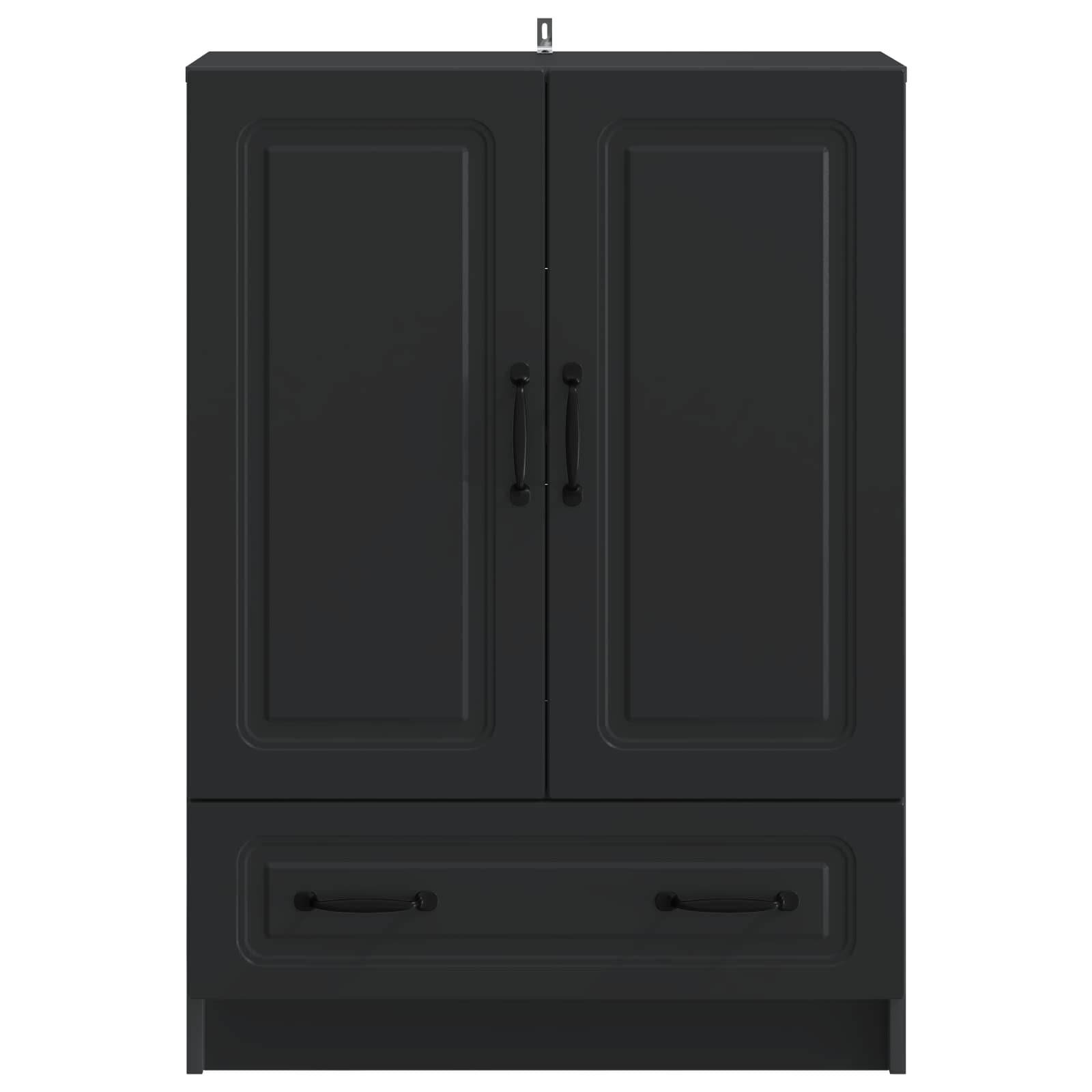 Sideboard Schwarz 66 x 34,5 x 92 cm Holzwerkstoff