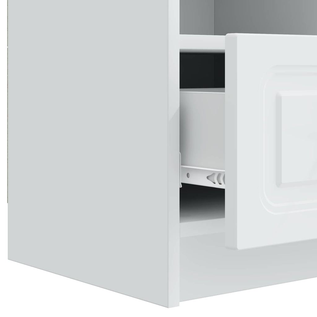 TV-Schränk mit Schubladen Weiß 102 x 34,5 x 47 cm Holzwerkstoff