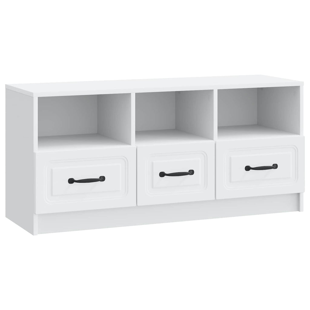 TV-Schränk mit Schubladen Weiß 102 x 34,5 x 47 cm Holzwerkstoff