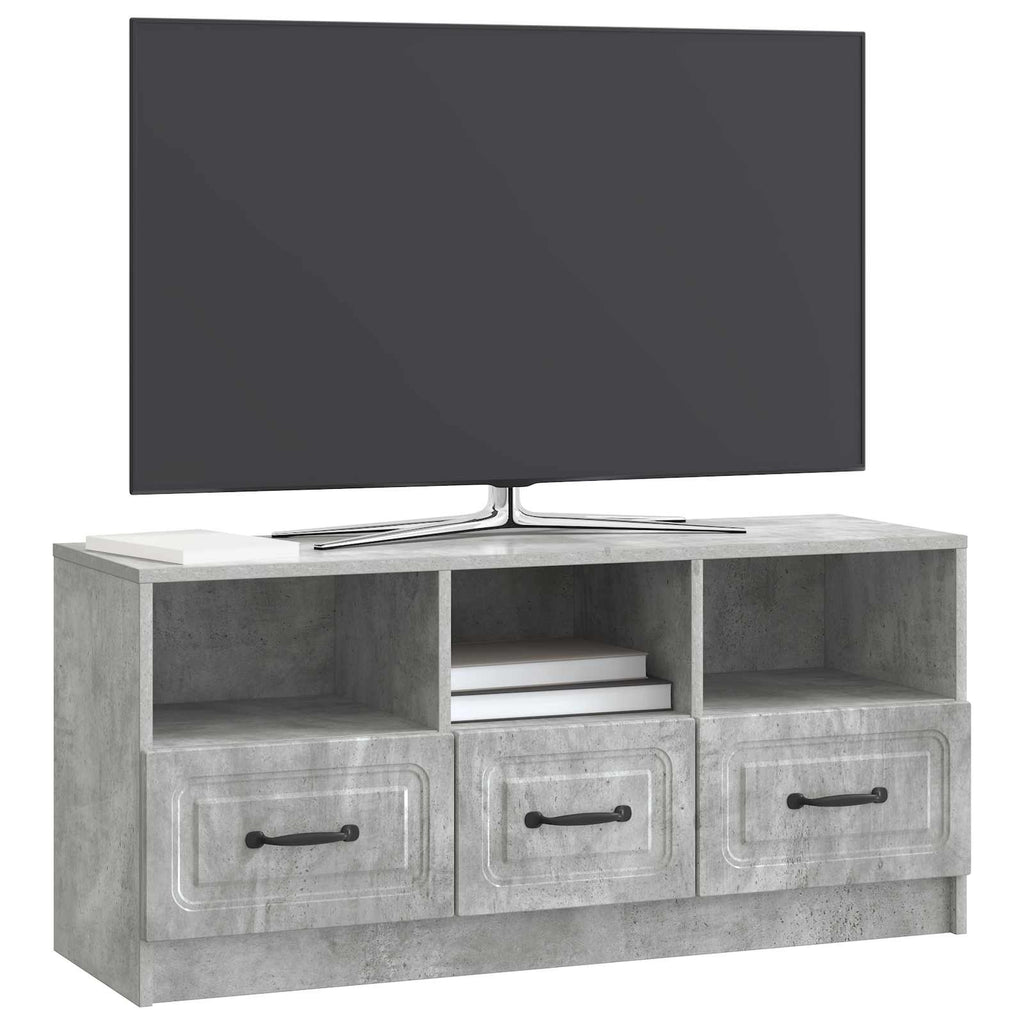 TV-Schränk Betongrau 102 x 34,5 x 47 cm Holzwerkstoff