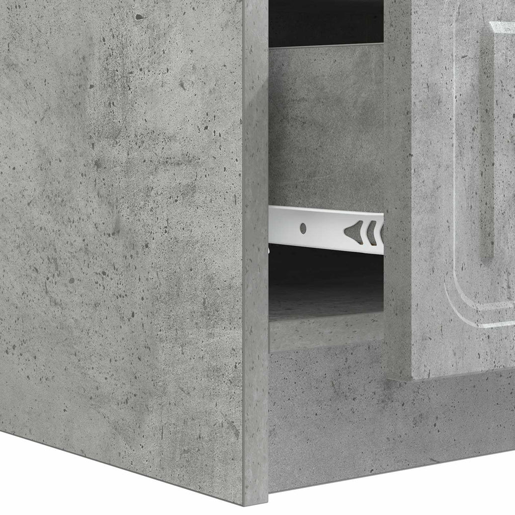 TV-Schränk Betongrau 147 x 34,5 x 27 cm Holzwerkstoff