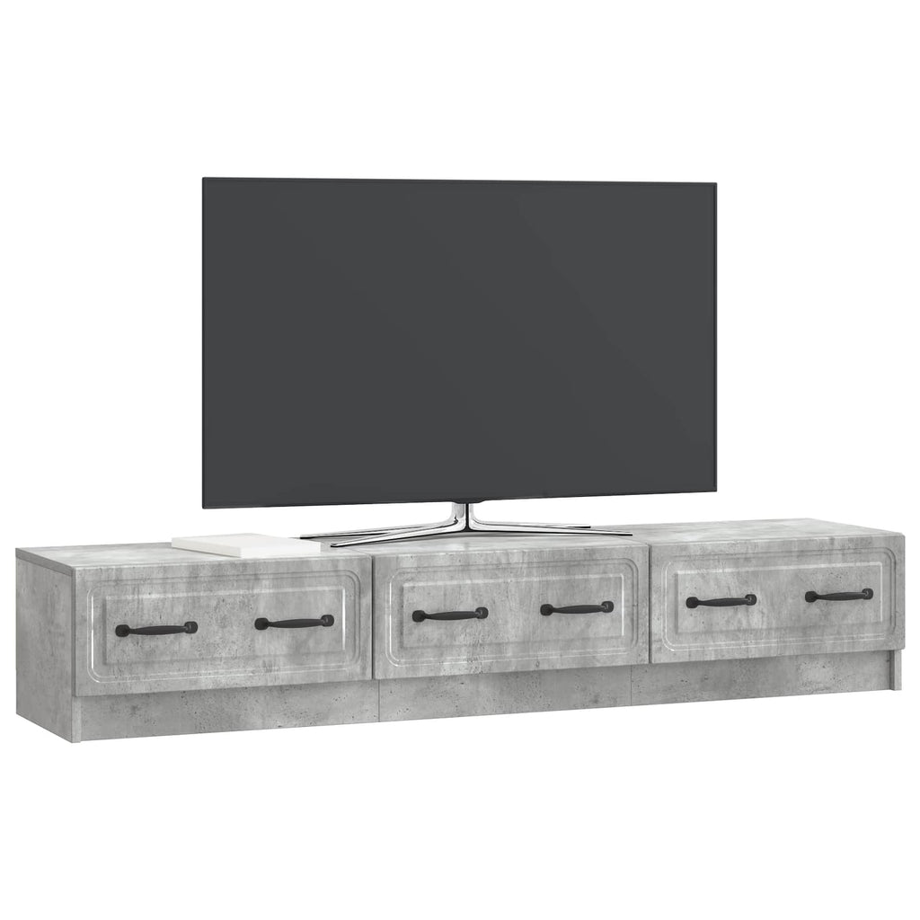 TV-Schränk Betongrau 147 x 34,5 x 27 cm Holzwerkstoff