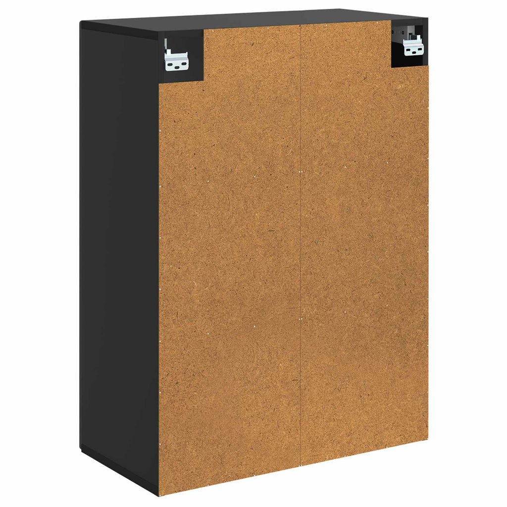 Wandschrank Schwarz 66 x 34,5 x 90 cm Holzwerkstoff