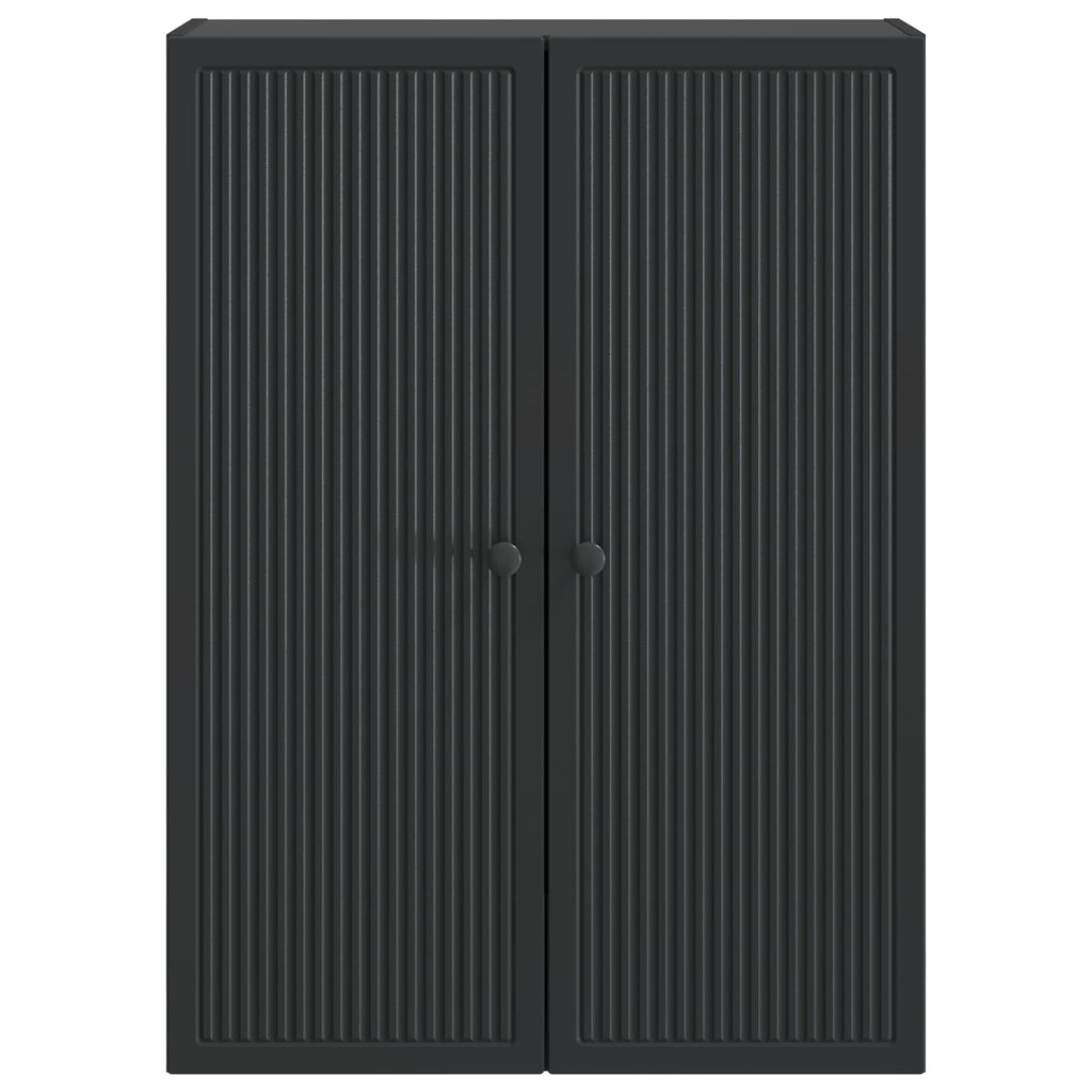 Wandschrank Schwarz 66 x 34,5 x 90 cm Holzwerkstoff
