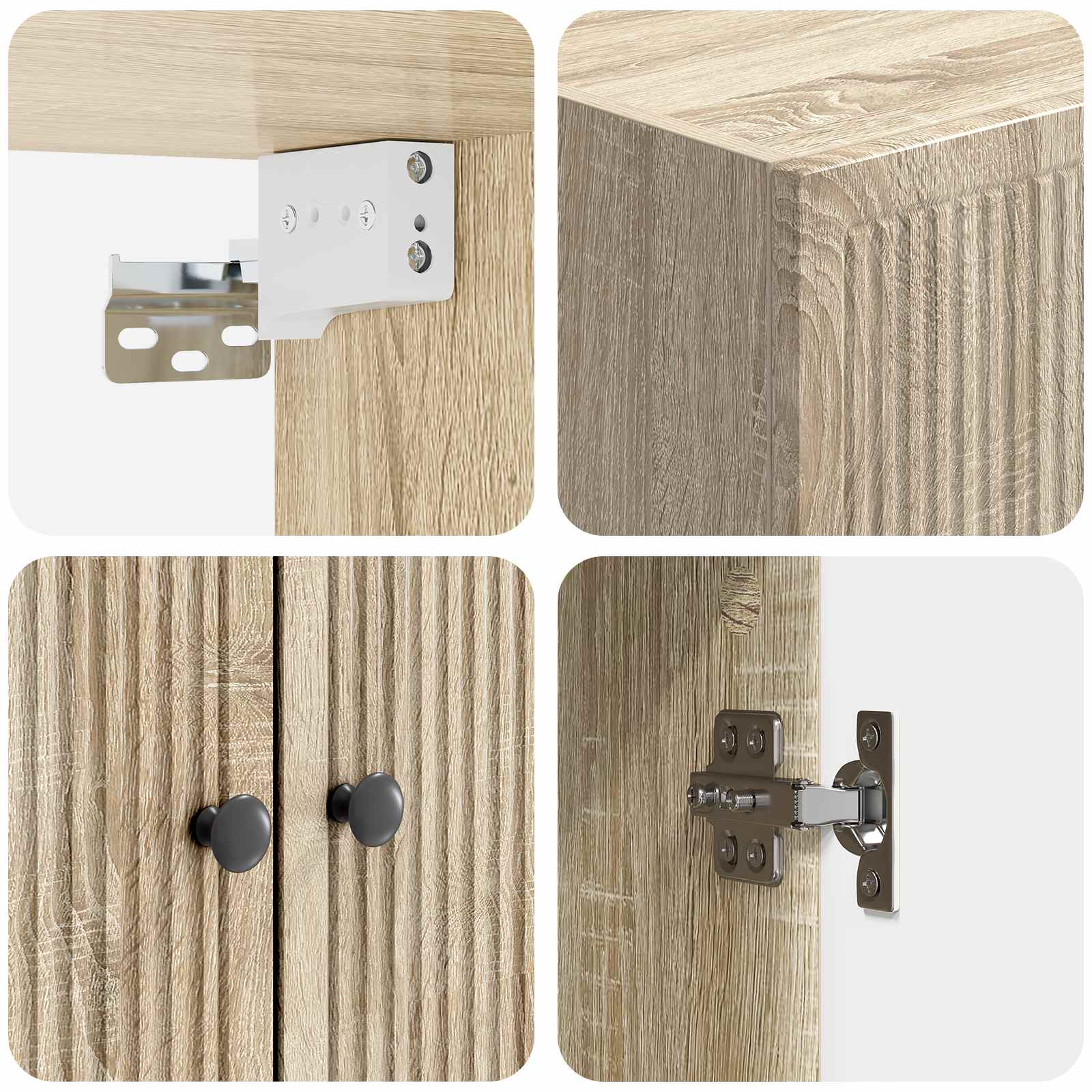 Wandschrank Sonoma-Eiche 66 x 34,5 x 90 cm Holzwerkstoff