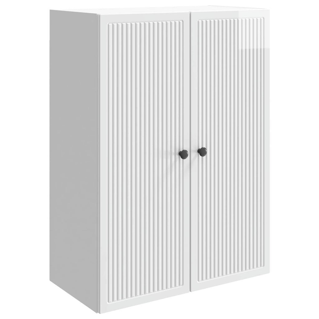 Wandschrank Hochglanz Weiß 66 x 34,5 x 90 cm Holzwerkstoff