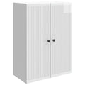 Wandschrank Hochglanz Weiß 66 x 34,5 x 90 cm Holzwerkstoff
