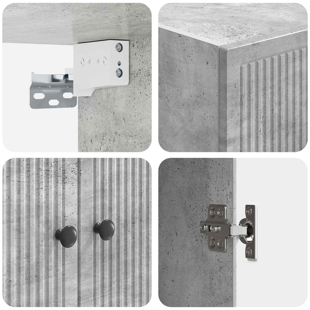 Wandschrank Betongrau 59 x 31 x 60 cm Holzwerkstoff