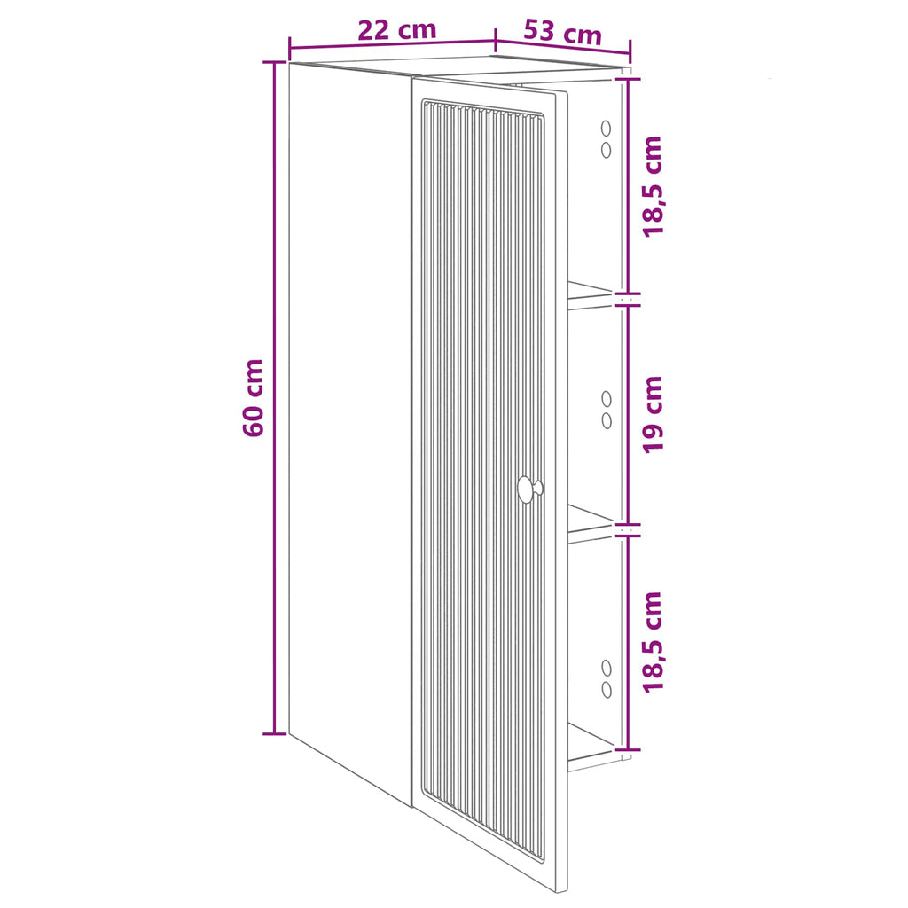 Wandschrank Schwarz 33 x 34,5 x 90 cm Holzwerkstoff