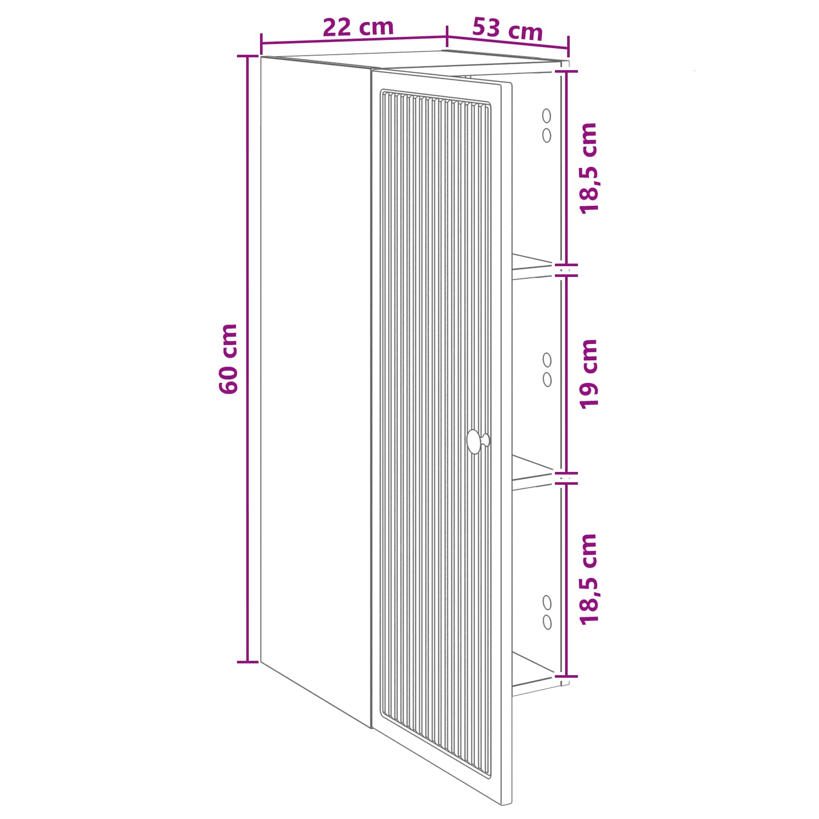 Wandschrank Geräucherte Eiche 33 x 34,5 x 90 cm Holzwerkstoff