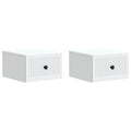 Wandmontierter Nachttisch 2 pcs Weiß 33 x 34,5 x 20 cm