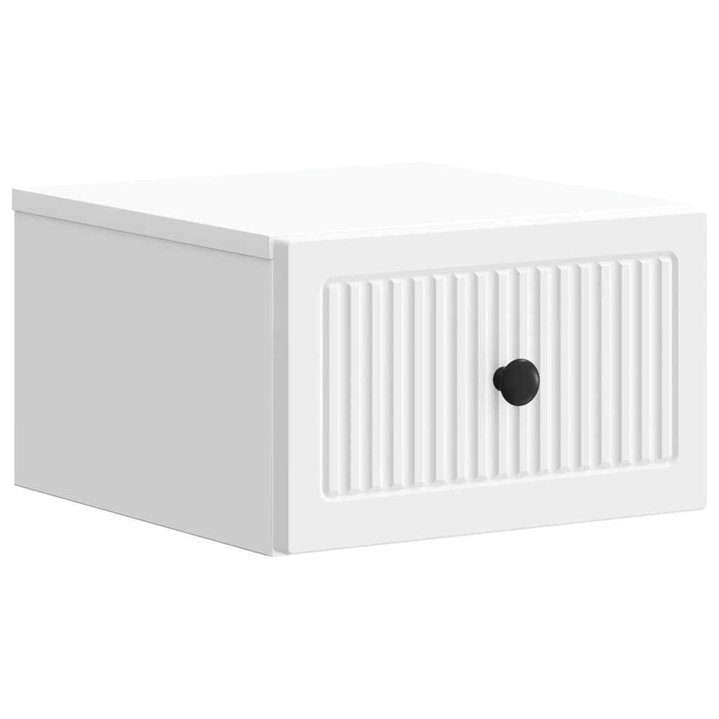 Wandmontierter Nachttisch 2 pcs Weiß 33 x 34,5 x 20 cm