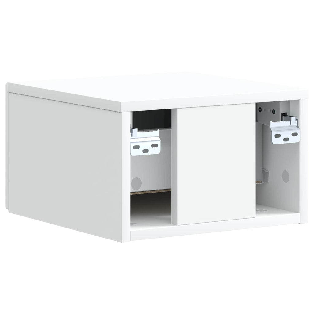 Wandmontierter Nachttisch 2 pcs Weiß 33 x 34,5 x 20 cm