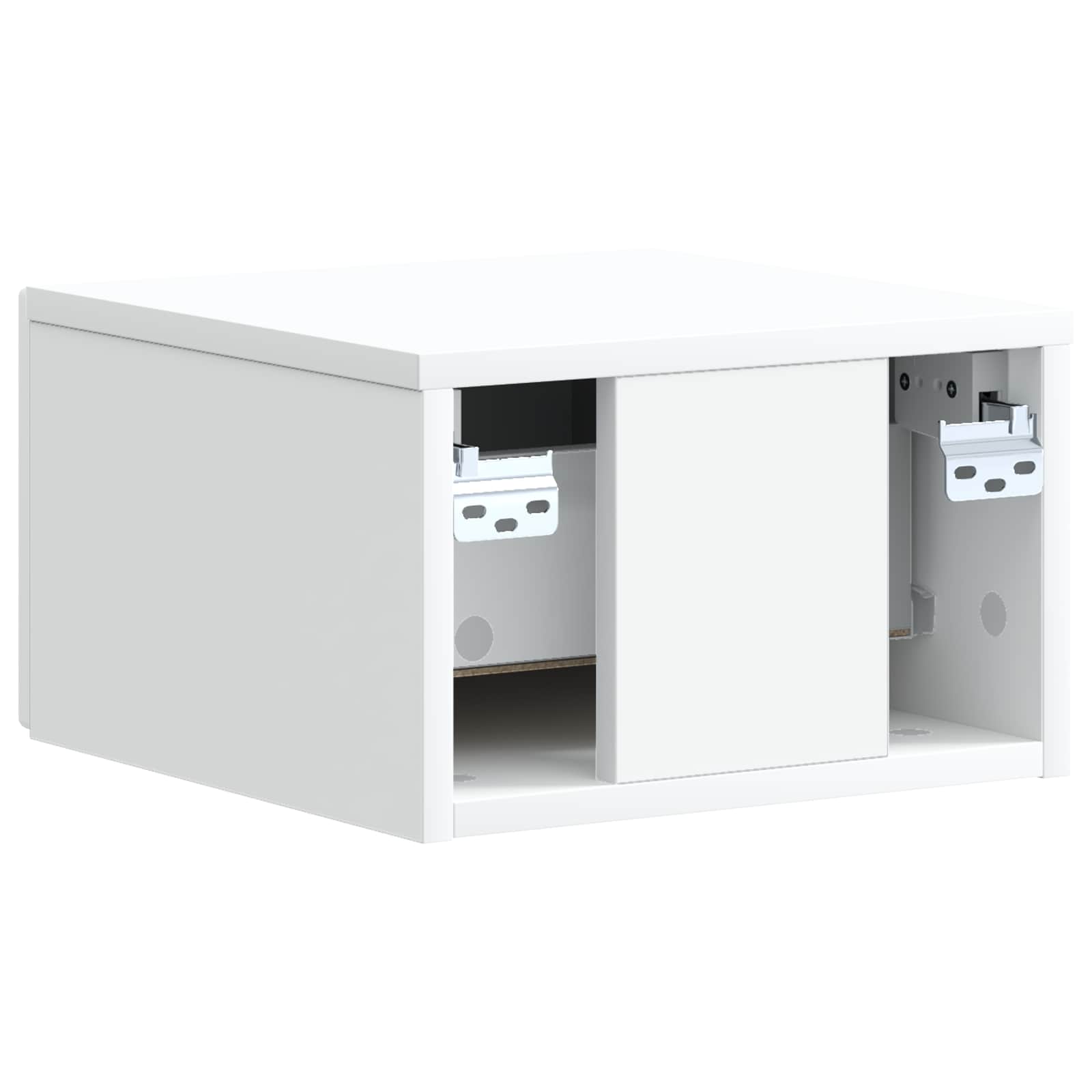 Wandmontierter Nachttisch 2 pcs Weiß 33 x 34,5 x 20 cm
