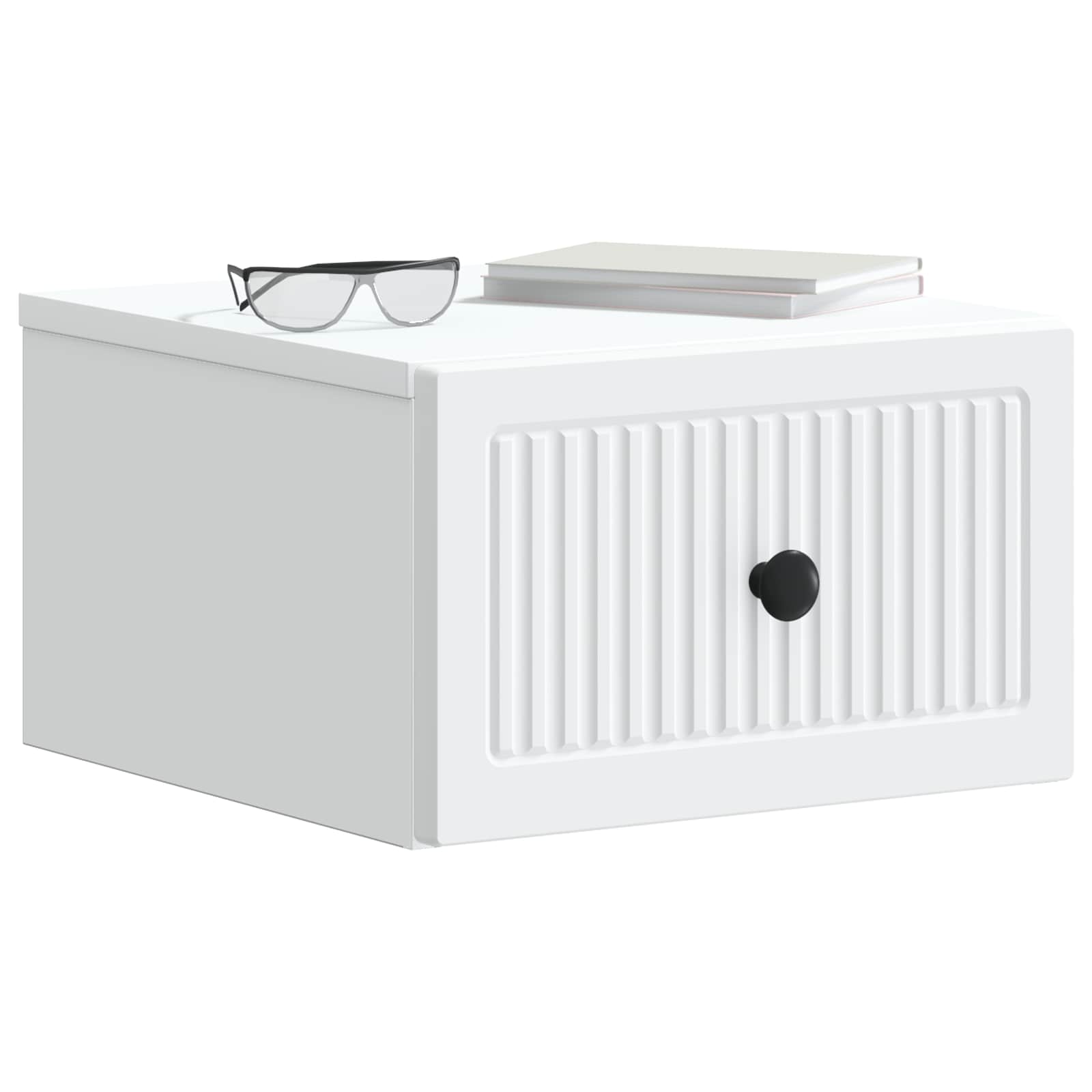 Wandmontierter Nachttisch 2 pcs Weiß 33 x 34,5 x 20 cm