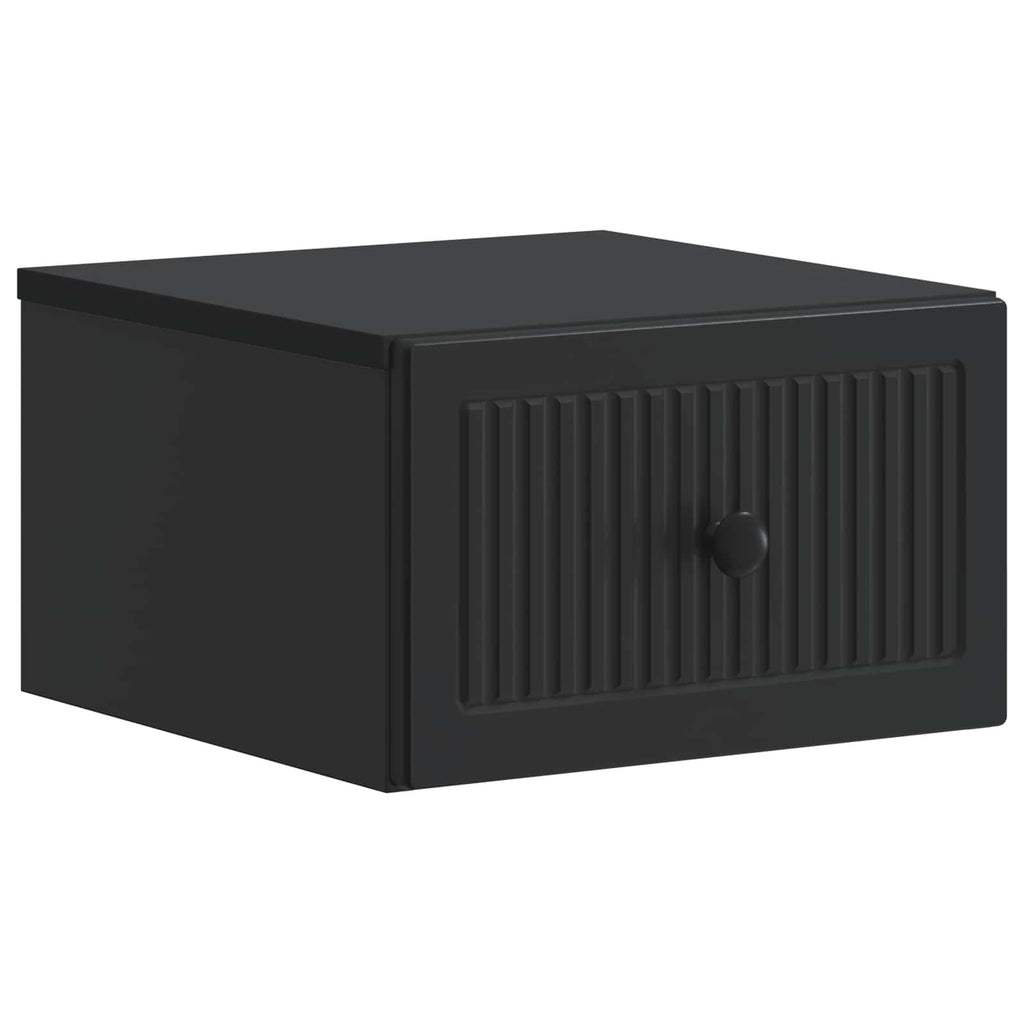 Wandmontierter Nachttisch Schwarz 33 x 34,5 x 20 cm