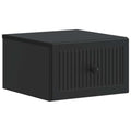 Wandmontierter Nachttisch Schwarz 33 x 34,5 x 20 cm