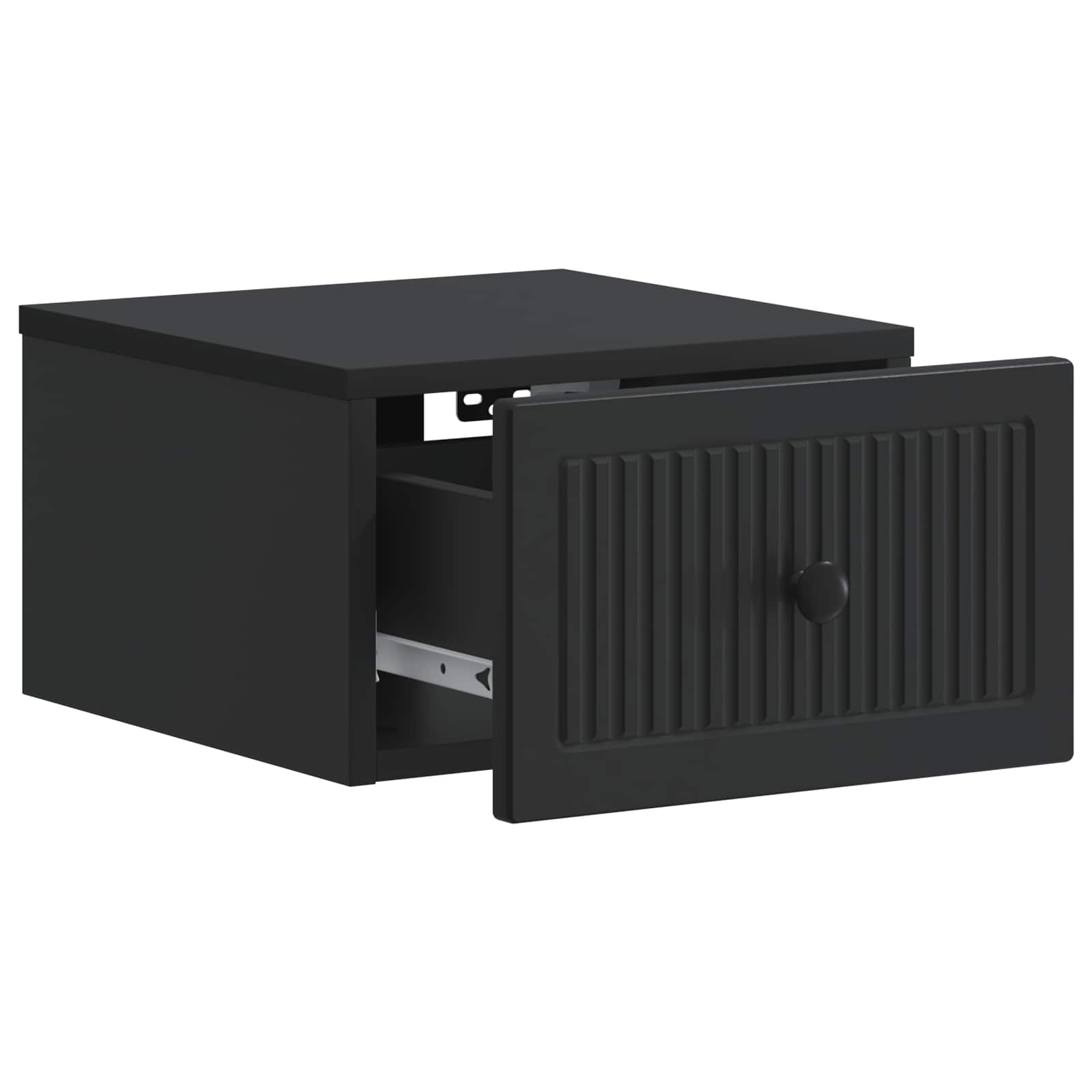 Wandmontierter Nachttisch Schwarz 33 x 34,5 x 20 cm