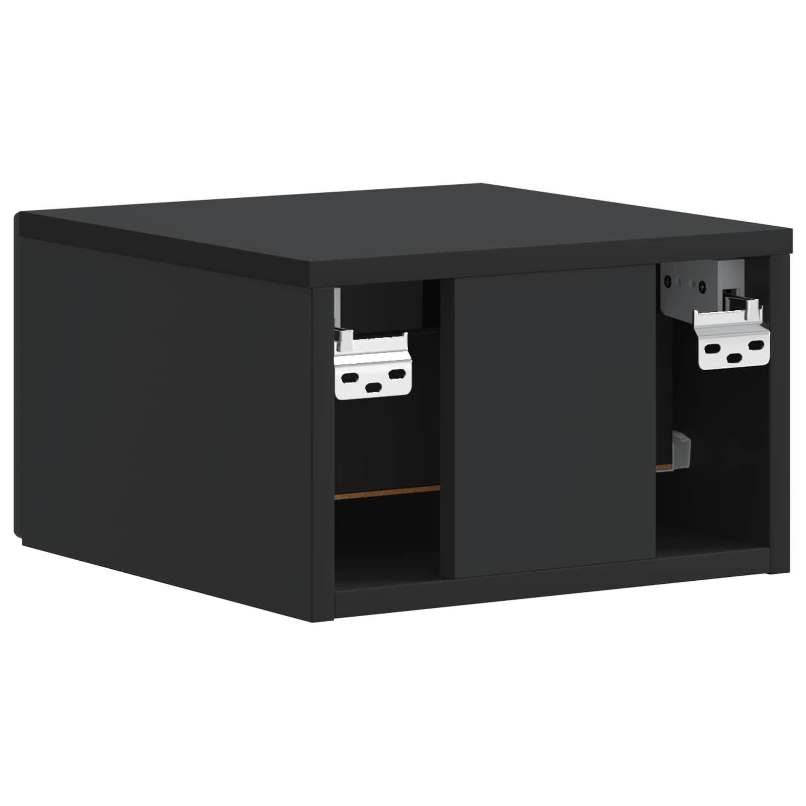 Wandmontierter Nachttisch 2 pcs Schwarz 33 x 34,5 x 20 cm