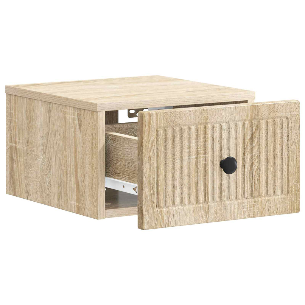 Wandmontierter Nachttisch Sonoma-Eiche 33 x 34,5 x 20 cm