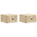 Wandmontierter Nachttisch 2 pcs Sonoma-Eiche 33 x 34,5 x 20 cm