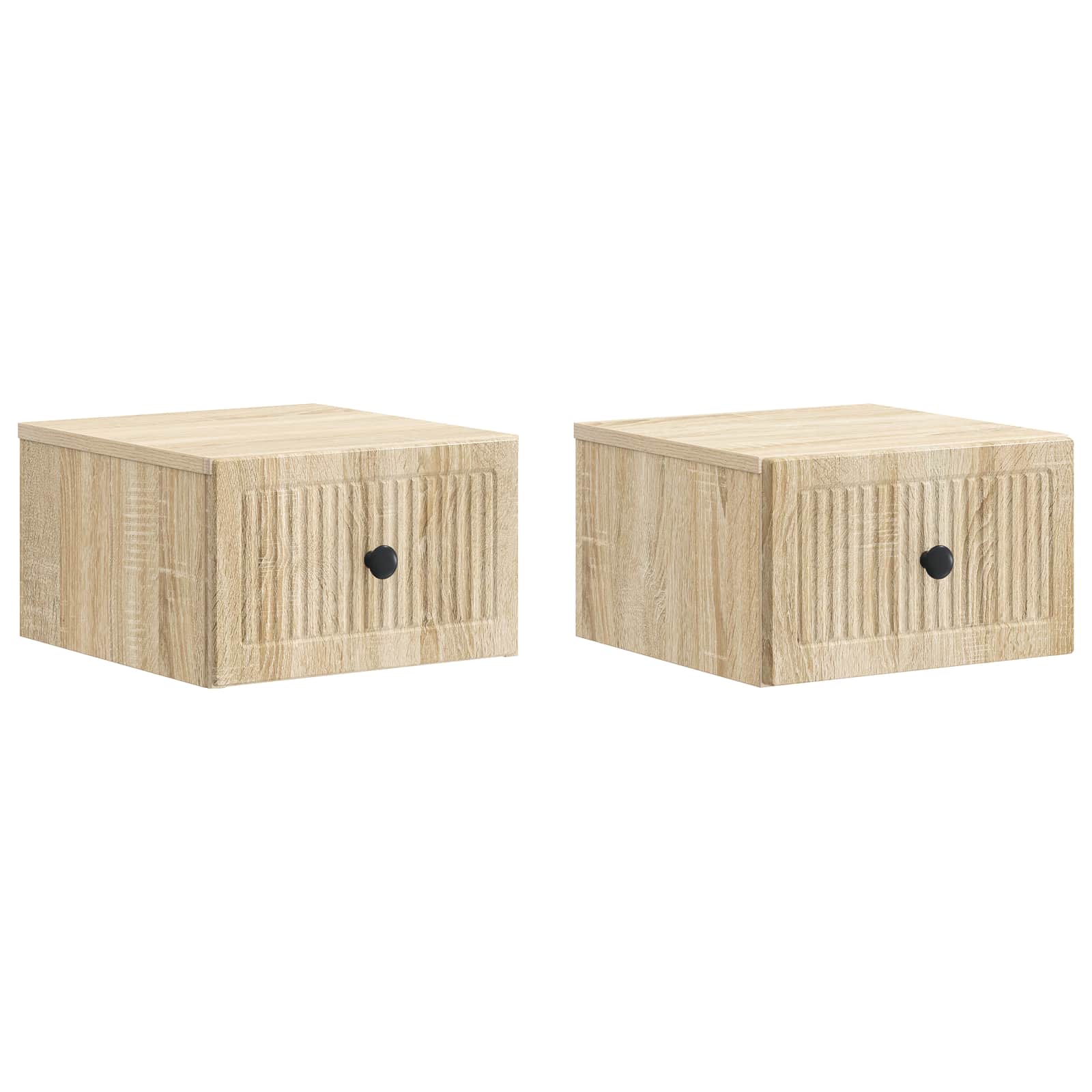 Wandmontierter Nachttisch 2 pcs Sonoma-Eiche 33 x 34,5 x 20 cm