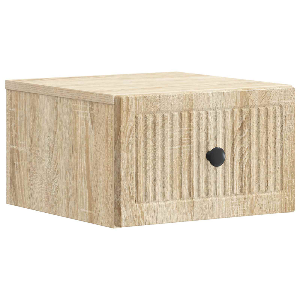 Wandmontierter Nachttisch 2 pcs Sonoma-Eiche 33 x 34,5 x 20 cm
