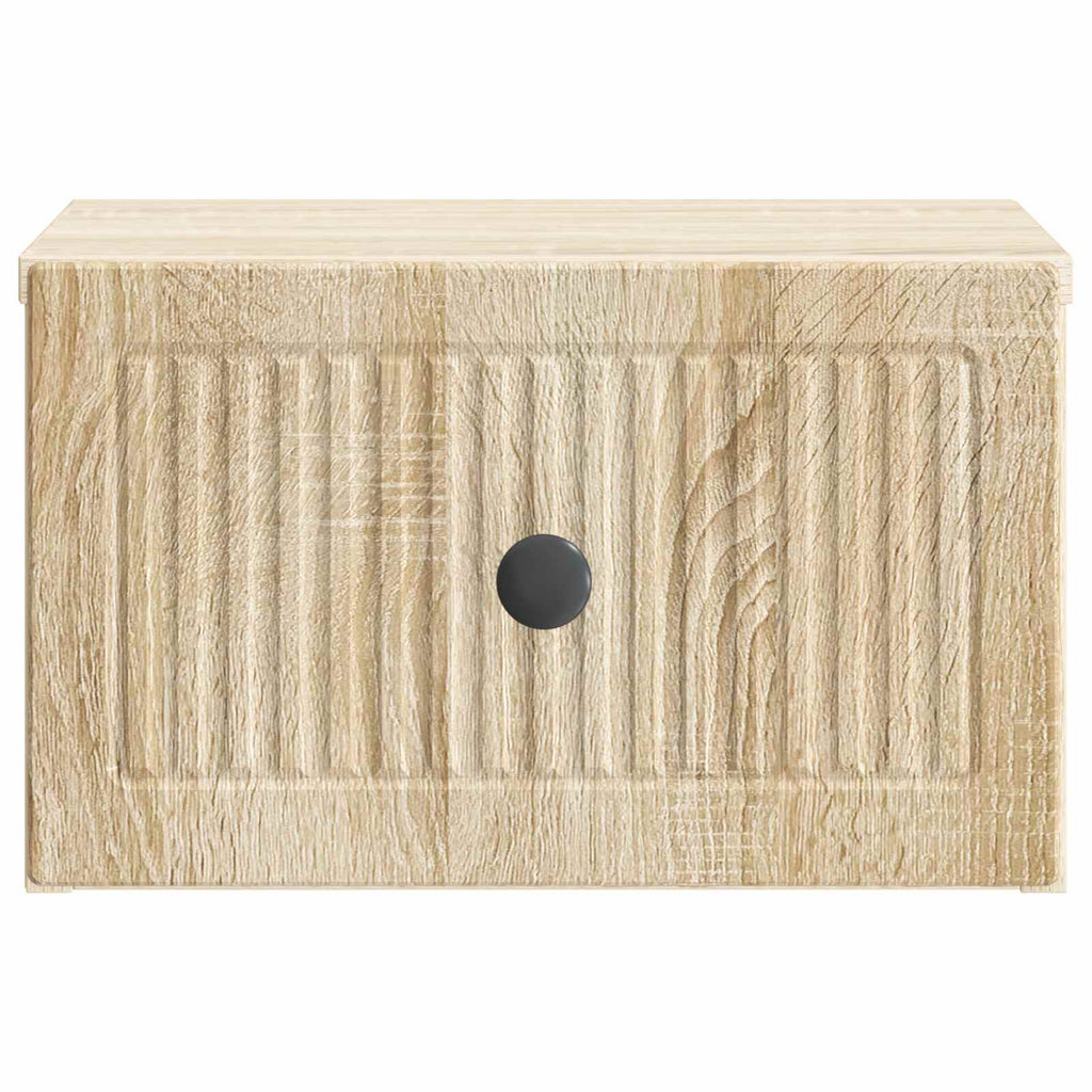 Wandmontierter Nachttisch 2 pcs Sonoma-Eiche 33 x 34,5 x 20 cm