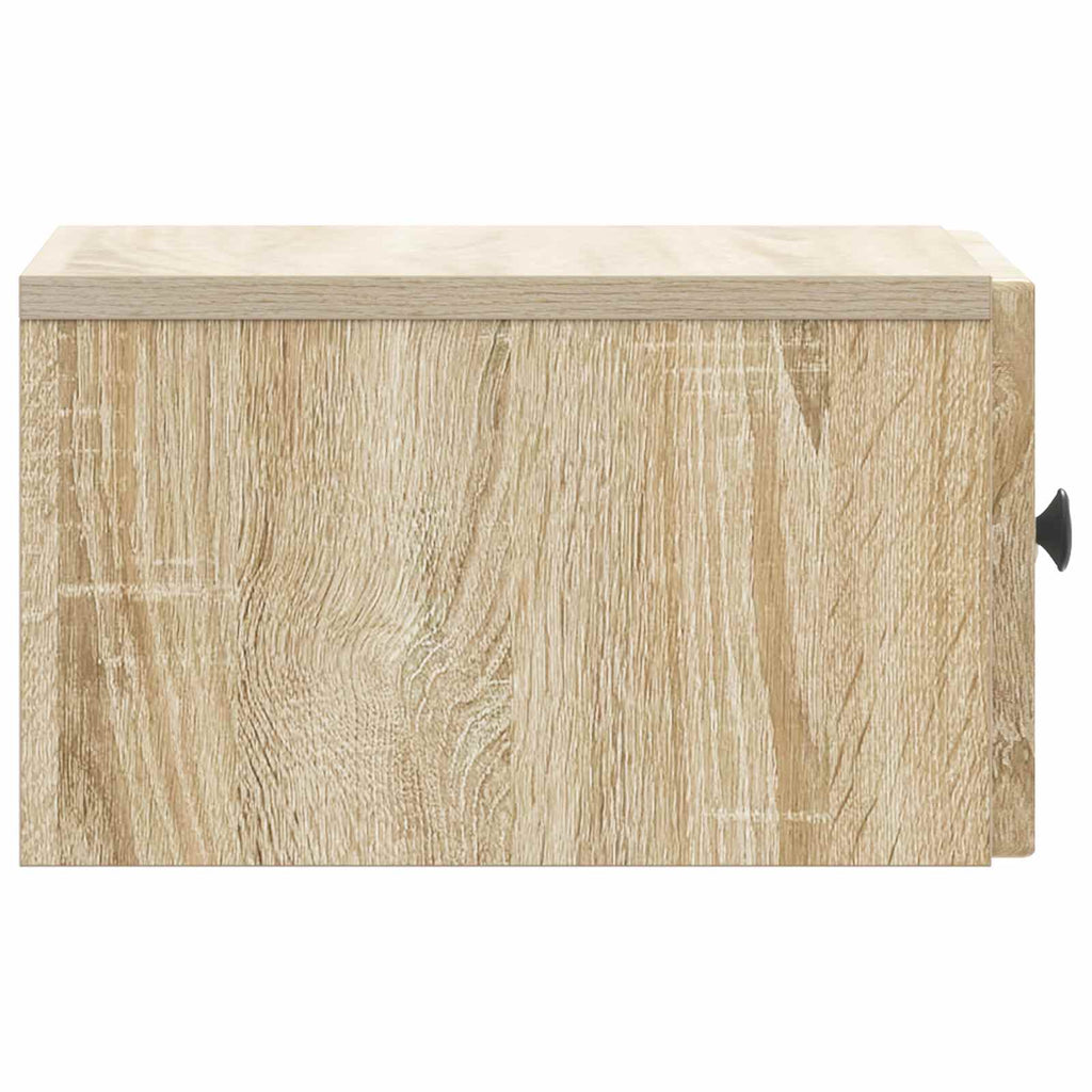 Wandmontierter Nachttisch 2 pcs Sonoma-Eiche 33 x 34,5 x 20 cm