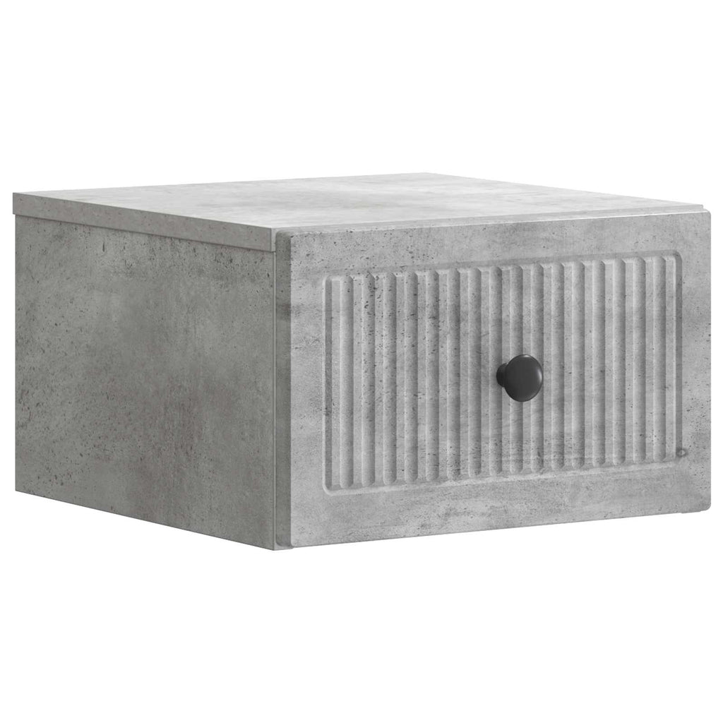 Wandmontierter Nachttisch Betongrau 33 x 34,5 x 20 cm