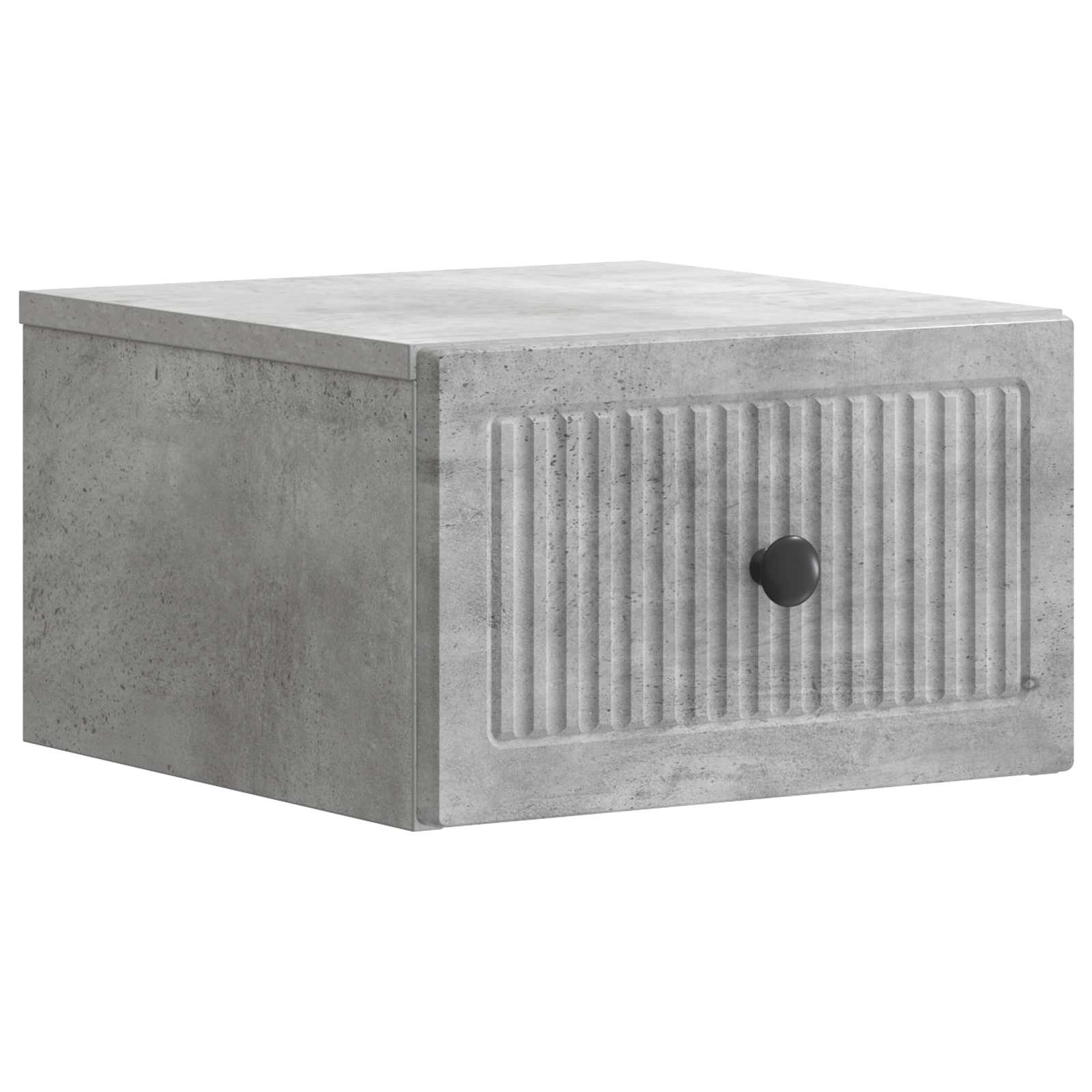 Wandmontierter Nachttisch 2 pcs Betongrau 33 x 34,5 x 20 cm