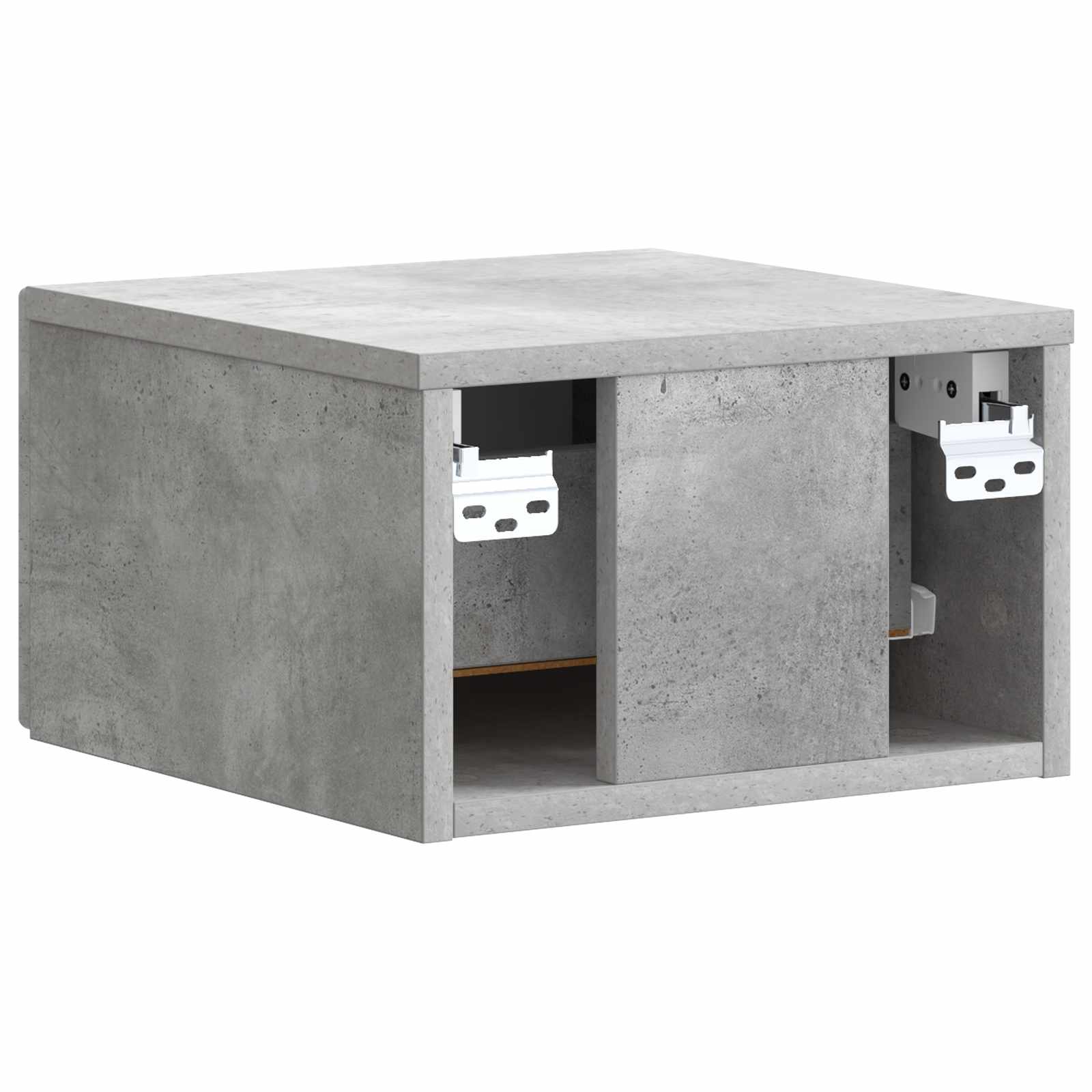 Wandmontierter Nachttisch 2 pcs Betongrau 33 x 34,5 x 20 cm