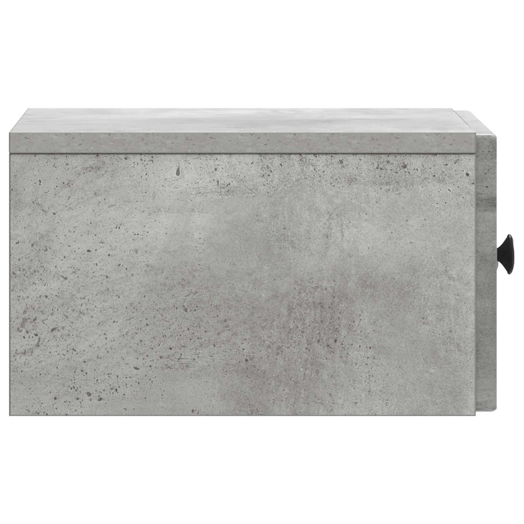 Wandmontierter Nachttisch 2 pcs Betongrau 33 x 34,5 x 20 cm
