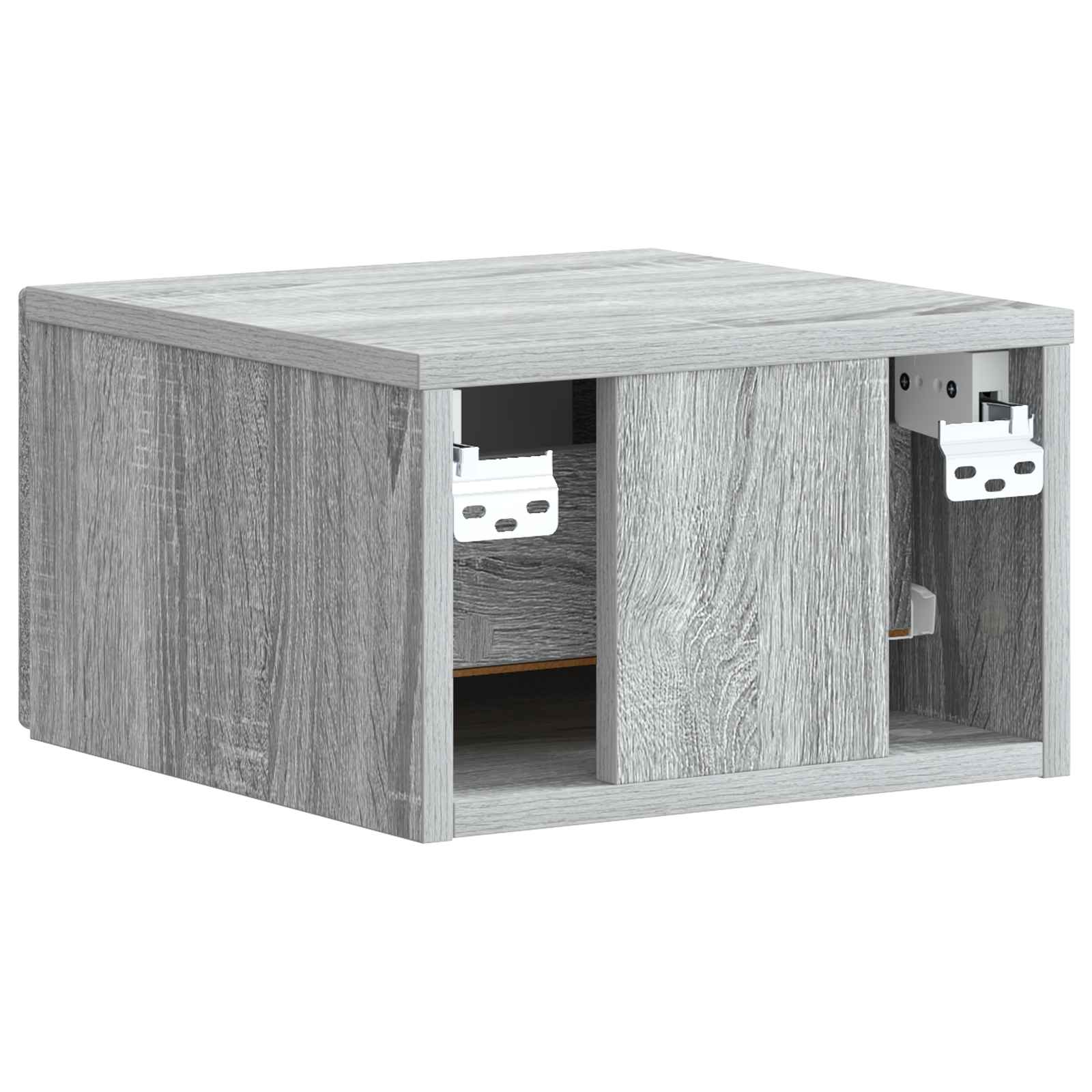 Wandmontierter Nachttisch Graues Sonoma 33 x 34,5 x 20 cm