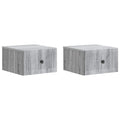 Wandmontierter Nachttisch 2 pcs Graues Sonoma 33 x 34,5 x 20 cm
