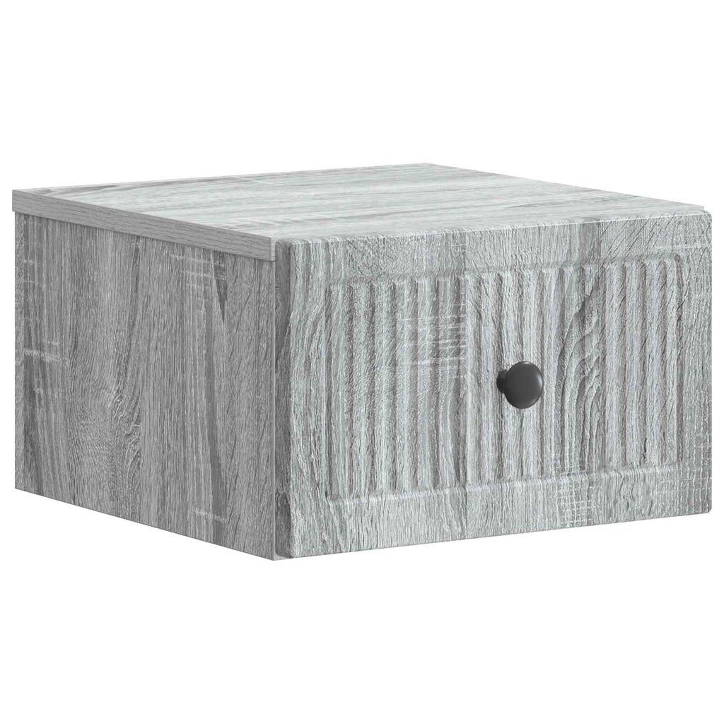 Wandmontierter Nachttisch 2 pcs Graues Sonoma 33 x 34,5 x 20 cm