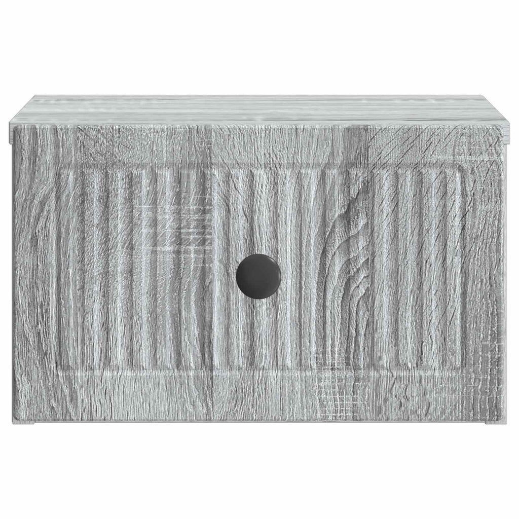 Wandmontierter Nachttisch 2 pcs Graues Sonoma 33 x 34,5 x 20 cm