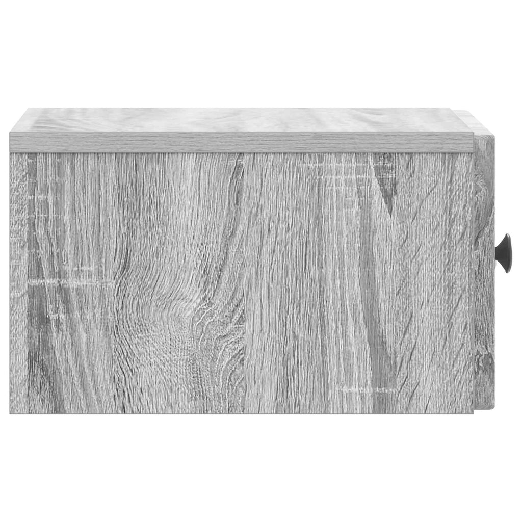Wandmontierter Nachttisch 2 pcs Graues Sonoma 33 x 34,5 x 20 cm